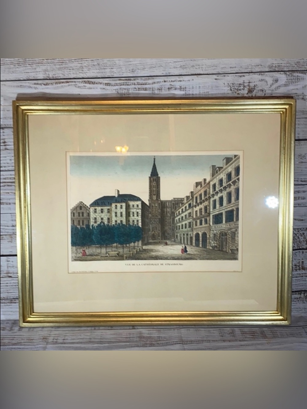 Andre Basset Paris Colored Engraving